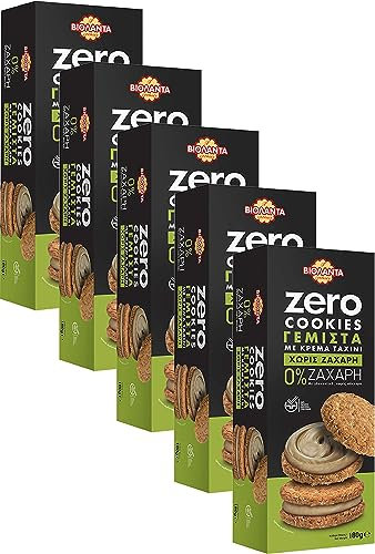 Cookies Doppelkekse gefüllte Kekse mit Tahini-Creme ohne Zucker 900g aus Griechenland