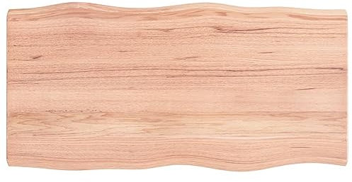 CIADAZ Tablero Mesa Roble Borde Natural 100x50x6 cm, Encimera Cocina, Table Salon, Encimera De Madera - 363952