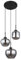 GLOBO LED Pendellampe Esstischleuchte Rauchglas Wohnzimmerlampe Hängelampe 3 flammig, Metall schwarz, 3x 7W 806Lm warmweiß, DxH 38x120 cm