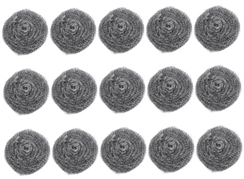 Cabilock 15piezas Estropajo Metal Acero Inoxidable Limpiador Ollas Cepillo Cocina