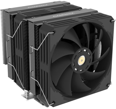 GameMax Twin600 Dual-Tower CPU Cooler 250W TDP 6 x 6mm Copper Heatpipes & Aluminium Heat Sink CPU Air Cooler, 120mm FDB PWM Fan For Intel & AMD Sockets | Black