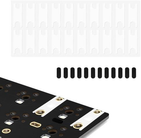 RUNJRX KEYBOARD RUNJRX Tastatur PCB Stabilisator Schalter Silikonfolie Tastatur Stabilisator Schalter Pads 20 Stück, Stabilisator Stahldraht Eva Pads 12 Stück (transparent)