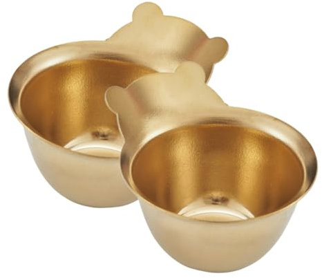 Hoement 2 Uds Plato De Condimento De Acero Inoxidable Tazas De Condimento Portátiles Plato De Condimento Bandeja De Salsa De Soja Pequeños Recipientes Para Condimentos Dispensador De