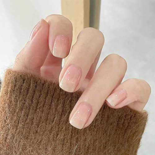 Pellicola per Unghie in Gel Semi-Indurita,24 Pcs Adesivi e Decalcomanie per Unghie, Nail Art Stickers Adesivo Smalto per Unghie Manicure per Donne Ragazze (In The Nude)