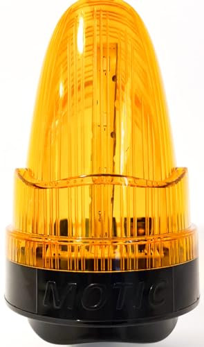 Lámpara Destellante LED Multitensión con Antena 433,92 MHz Luz Intermitente para Puerta Automáticas Garaje Cancelas Correderas Multitensión AC/DC 12V – 265V Impermeable con Soporte de Pared