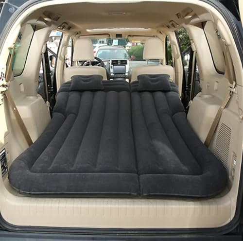AcarKing Luftmatratze Auto Kompatibel Mit VW Für T4 T5 T6 Für Transporter Aufblasbare Automatratze SUV Multifunktionsbett Auto Reiseartikel Wohnmobil Camper Luftbett(Black)