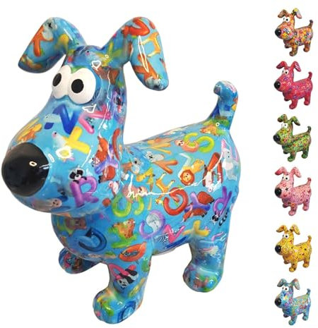 netproshop Spardose Hund Idifix aus Keramik Pomme Pidou Hündchen Größe M, Auswahl:ABC