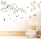 astylishome Wanddeko Wohnzimmer Wandtattoo mit Vögeln Wandbilder Wand Aufkleber Kirsch Blumen Ast Baum Zweig Sticker Deko für Wohn Schlafzimmer Kinderzimmer Flur Küche 0704