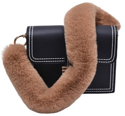 Asudaro 40 cm/60 cm/120 cm Plüsch-Taschengurt, Damen-Plüsch-Taschengurt, Ersatz-Handtaschengurt, Geldbörsengurt, für Handtaschen/Umhängetaschen/Umhängetaschen
