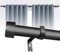 ZUOFENG Barra de Cortina Negra Extensible, 80-266cm Barra para Cortinas Extensible con Soportes, Cortinas Adecuadas para Peso Ligero y Medio, Para Salas de Estar, Dormitorios, Restaurantes.(80-266cm)