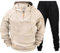 damenmantel sale winter Jogginganzug Herren Set Winter Warm Trainingsanzug Casual Hausanzug Kapuze mit Tasche Tracksuit Langer Outwear Sport Outfit herren laufschuhe sale