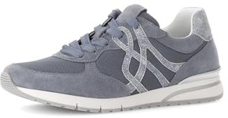 Gabor Damen Low-Top Sneaker, Frauen Halbschuhe,Moderate Mehrweite (G),Strassenschuhe,Sportschuhe,Freizeitschuhe,Nautic/Blue,43 EU / 9 UK