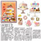 GLOBLELAND Stanzformen Für Desserttabletts Kuchen Und Kaffee Stanzungen Süße Dessert Stanzformen Für Heimwerker Scrapbooking Kartenherstellung Journal Prägung Papierbasteldekor