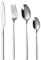 Besteck Set für 6 Personen,24 teilig Essbesteck Set,Hochwertiges Besteck Edelstahl langlebig,Messer,Gabel,Löffel,Cromargan Edelstahl poliert,glänzend,Spülmaschinenfest,Silber