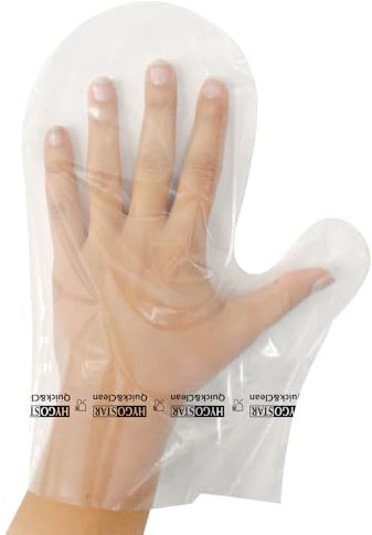 FRANZ MENSCH 500 Stück Hygostar Hygienehandschuhe Fäustling | LDPE, transparent, L: 25cm, 70my, Einheitsgröße, Hygienehandschuhe Fäustling, Folienhandschuhe