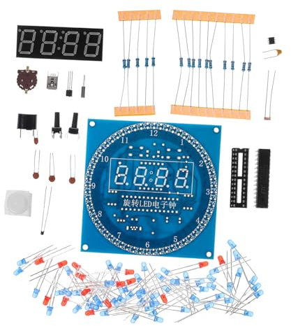 DOITOOL DIY LED Electronic Clock Kit Digital Clock Module Large Display Home Office Learning Tool