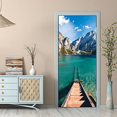 3D Türtapete 70x200 Türaufkleber Selbstklebend Türfolie Poster Fototapete Türbilder Türtattoos Wasserdichte Tür Stickers für Kinderzimmer Wohnzimmer Badezimmer Natürliche Landschaften