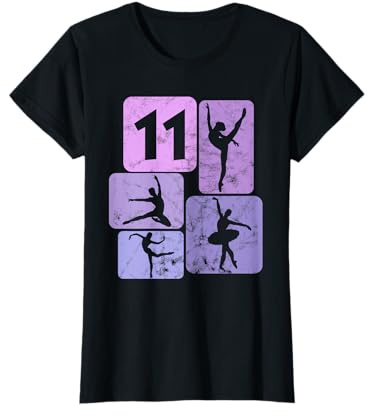 11. Geburtstag Tänzerin Ballett Ballerina 11 Jahre Mädchen T-Shirt