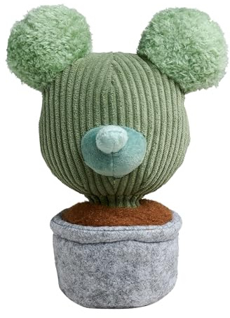 Simba Disney in Bloom Mickey Plüschfigur – stilvolle Dekofigur, pflanzenähnliches Design, weiche Haptik, ikonisches Mickey Mouse Aussehen, Plüschspielzeug und Sammlerfigur, grau-grün, Größe ca. 22 cm