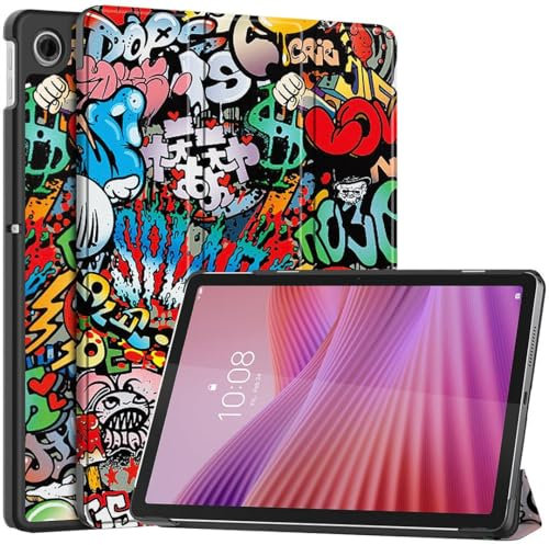 SATURCASE Case for Lenovo Tab 10.1 2025 / Lenovo Tab K10 Gen 2 10.1 inch, Beautiful PU Leather Flip Foldable Folio Stand Slim Light Auto Wake Up/Sleep Protective Tablet Cover (KN-4)