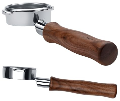 Normcore 58mm Naked Portafilter Compatible with all La Marzocco Home Espresso Machines, Bottomless Espresso Portafilter with 18g Basket, Genuine American Walnut Handle
