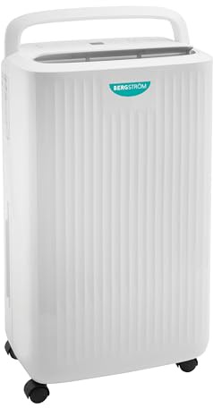Bergstrom 12L Dehumidifier with 2L Tank, LED Screen & Washable Filter – Quiet Portable Moisture Extractor for Damp, Condensation, Mould & Laundry Drying – Rooms up to 30sqm