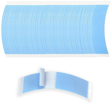 SYEYCW 60 Pièces Bande de Colle pour Perruque, Adhésif de Remplacement pour Extensions et Perruques, Extra Fort Invisible Adhésif, Outils de Beauté