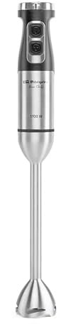 Orbegozo BT 6017 Batidora de Mano 1700W con Motor DC, Brazo XL Desmontable de Acero Inoxidable, Velocidad Ajustable, Función Turbo, Vaso Medidor 900 ml y Mango Ergonómico