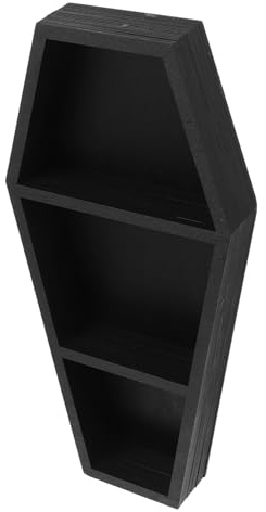 VICASKY Gothic Wohndekoration Wandregal, Coffin Shaped Halloween Party