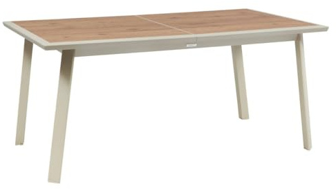 HESPERIDE - Table de Jardin 10 Places pavane Extensible Argile
