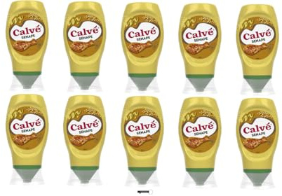 10X Calvé Senape Fryer Sauce Sauce Mustard Spicy Taste Mustard 250 ml,+Italy shop Kostenloser Schlüsselanhänger