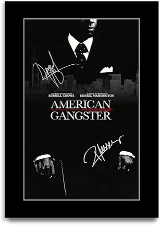 HWC Trading American Gangster Geschenke Geduckter Poster Signiertes Autogramm Foto für Fans von Film Memorabilien (ID-002784) - A4 Nur Druck