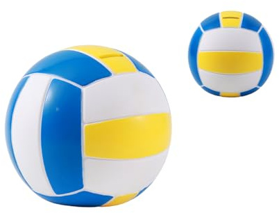 I-TOTAL® - Kawaii Sparschwein für Kinder – Robuste Kunststoff-Spardose als Geschenkidee für Jungen und Mädchen, Niedliches Design, Unzerbrechlich und Praktisch fürs Kinderzimmer (Volleyball)