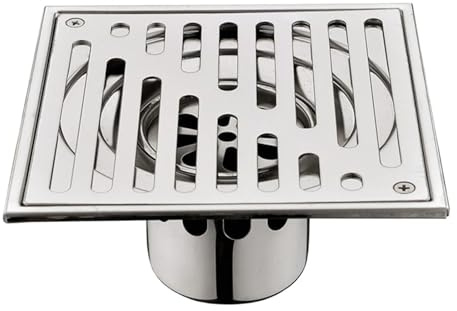 Grille de douche carrée en acier inoxydable 304, insertion carreaux déchets, grilles sol, drain salle bains, crépine vidange(150mm)