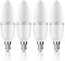 YIIZON ampoules Bougie à LED E14 12W, 100W Ampoule à incandescence équivalent, 3000K Blanc Chaud, 1200LM, Cri>80 +, Petit culot à vis, non dimmable, Chandelier ampoules LED(4 PCS)