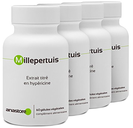 IPERICO * PACK DE 4 * 230 mg / 240 capsule * Estratto titolato allo 0,3% in ipericina