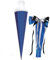 alles-meine.de GmbH Schultüte - blau/dunkelblau/Ultramarine - Sterne weiß - 85 cm - eckig - incl. große Schleife - Tüllabschluß - Rohling - Zuckertüte - mit Holz Spitze -..