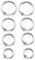 Zysta Bijoux 4 Paires Creoles Faux Boucles d'oreille Ressort Ouvert Non-Piercing Anneau Nez Osselet Corps Rond pour Homme Femme Unisexe Acier Inoxydable - Argenté