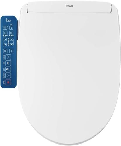Inus N31 Electric Heated Bidet Toilet Seat Elongated, Warm Water, Smart Heated Water Luxury Bidet Toilet Seat with Night Light, Self Cleaning Nozzle, Tankless, Smart Touch Panel & Temperature Control