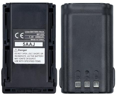 Batteria di ricambio BP-232 da 7,4 V 2200 mAh per Icom IC-A14 IC-F26 IC-F33 IC-F3011 IC-F3061 IC-4011 IC-F4162 Batteria agli ioni di litio bidirezionale