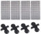 4 Stück Aquarium Ei Kiste, Aquarium Trennwand Fisch Tank Teiler Kunststoff Gitter Teiler Tablett Isolation Board Grid mit Saugerclips (Schwarz)