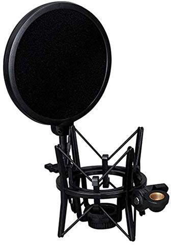 1Pc Microphone Blowout Prevention Net Tripod Stand with Shock Mount Mic Holder Pop Filter for Studio Recording Online Broadcasting