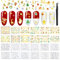 24 Blatt Weihnachten Nagelsticker Selbstklebend Nagelaufkleber 3D Nagel Kunst Design Aufkleber mit Pinzette für DIY Nagel Art Dekorationen