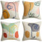 45 x 45 Kissenbezüge Abstrakte Minimalistische Frau Gesicht Linie Dekokissenbezüge Boho Geschenke Moderne Malerei Kunst für Zuhause Zimmer Bett Sofa Dekor Set von 4 Rot Rosa Grün Braun Gelb Grau