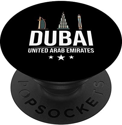 Karte der Stadt Dubai United Arab Emirates Uae PopSockets mit austauschbarem PopGrip