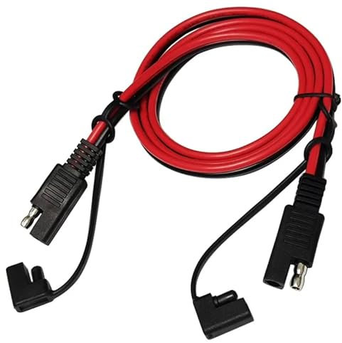 AsanWise SAE extension cord SAE adapter cable, 3m/9.84ft 14AWG Automotive Extension Wire SAE to SAE 2 Pin Quick Connect/Disconnect Extension Wire Harness with Dust Cap Bracket