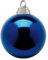 Deco Woerner Glänzende, dunkelblaue Weihnachtskugeln aus Plastik, 8 cm Ø - 12 Stück