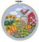 Design Works Crafts Kreuzstich Stickpackung mit Stickrahmen Herbst, Zählmuster