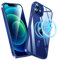 Losvick iPhone 12 Case/iPhone 12 Pro Magnetic Case Compatible with MagSafe, Shockproof [Anti-Yellow] Scratch-Resistant TPU + PC Cover Case for iPhone 12/iPhone 12 Pro 6.1'', Blue