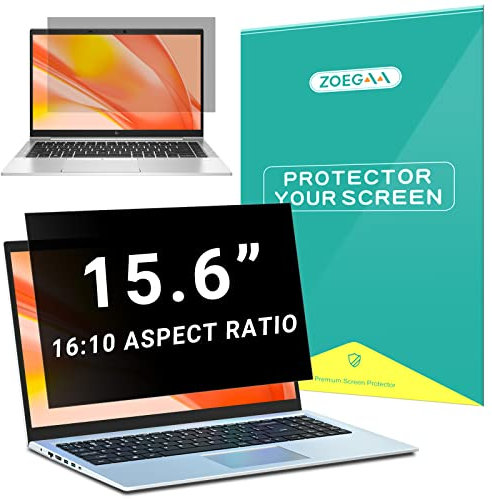 ZOEGAA Laptop Blickschutzfolie 15.6 zoll 16:10 Seitenverhältnis, Abnehmbarer Sichtschutzfolie und Anti Blaulicht Blendschutz Sichtschutz Privacy Screen für Hp/Dell/Acer/Lenovo/ThinkPad/Asus